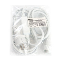 Сетевой шнур для гирлянд FERON 3м, 2x0,5мм2, IP44 белый, DM403 48189