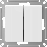 2-клавишный выключатель Systeme Electric AtlasDesign Aqua IP44, сх.5, 10АХ, механизм, БЕЛЫЙ ATN440151