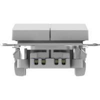 2-клавишный выключатель Systeme Electric AtlasDesign Aqua IP44, сх.5, 10АХ, механизм, БЕЛЫЙ ATN440151