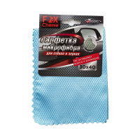 Салфетка для стекол и зеркал Fox Chemie микрофибра, 30x40 LMF32