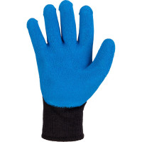 Перчатки хлопчатобумажные плотной вязки с латексным покрытием TDM ELECTRIC черные, размер 10, 1 пара, "Рельеф" SQ1016-0214