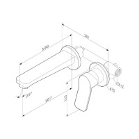 Смеситель для умывальника AM.PM X-Joy монтируемый в стену, хром F85A72600