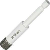 Коронка алмазная по керамике и керамограниту 12 мм Diamond Industrial DIDKVP12S10