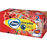 Косметические салфетки ZEWA Everyday 2-слойные в картонном коробе, 250 шт 8679 114755