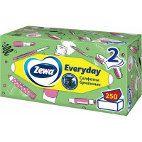 Косметические салфетки ZEWA Everyday 2-слойные в картонном коробе, 250 шт 8679 114755