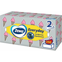 Косметические салфетки ZEWA Everyday 2-слойные в картонном коробе, 250 шт 8679 114755