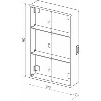 Зеркало-шкаф с подсветкой Art&Max PLATINO AM-Pla-550-800-1D-L-DS-F