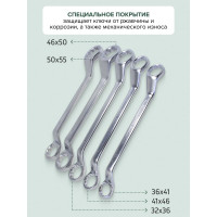 Набор накидных 12-гранных ключей Rockforce 75°, 5 предметов RF-5059P(51029)