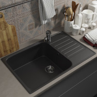 Кухонная мойка uperwood из искусственного камня UPD-400_прямоугольная, цвет уголь 391020215