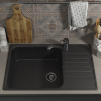 Кухонная мойка uperwood из искусственного камня UPD-400_прямоугольная, цвет уголь 391020215