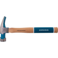 Молоток-гвоздодер GROSS 680 г, угол 75, магнит, обрезиненная рукоятка american hickory 10425