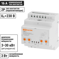 Реле напряжения (ограничения мощности) ОМ-1 3/30-Н-01 (1ф, 3-30кВт, 4мод, с реле напр.) TDM ELECTRIC SQ1505-0003