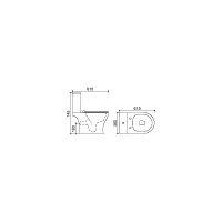 Напольный унитаз с сиденьем микролифт Azario Verde AZ-2224 615х360х745 мм 00079593