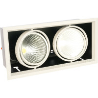 Карданный светодиодный светильник FERON 2x30W 5400 Lm, 4000К, 35 градусов, белый, AL212 29780