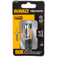 Биты Ph2, 57 мм, 2 шт + держатель MAGNETIC SCREW LOCK DEWALT DT70536T