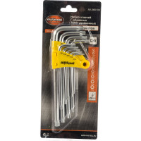 Набор удлиненных Г-образных ключей TORX  T10-T50 9 предметов AV Steel AV-368109