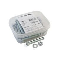 Болт с ш/г полная резьба DIN 933 Качественный КРЕПЕЖ набор 8х55 25 шт 0301045 КЧ