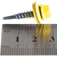 Кровельный саморез крепежная техника желтый цинк RAL 1018, 5.5х25 мм, 250 шт 420230 БК