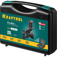 Лазерный нивелир KRAFTOOL CL 20 5 20 м, IP54, точность +/-0,2 мм/м, держатель, в кейcе 34700-5