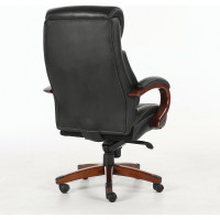 Офисное кресло, дерево, натуральная кожа, черное, BRABIX Infinity EX-707 531826