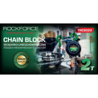 Механическая подвесная лебедка с фиксацией цепи натяжения Rockforce 2т RF-TRC9020(16937)