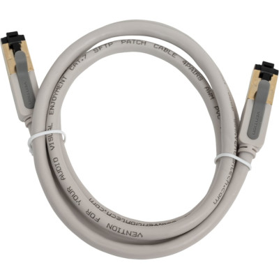 Прямой патч-корд VENTION SFTP cat.7 RJ45 - 1м. Серый ICDHF