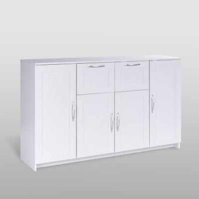 Тумба Гуд ЛАКК СИРИУС 4 двери и 2 ящика, 156x41x94 см, белая 2.02.03.300.1