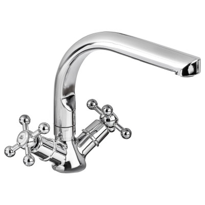 Смеситель для кухни СоюзКран поворотный излив 25см, керам. кран-буксы 1/2, SK01-G208 566-391