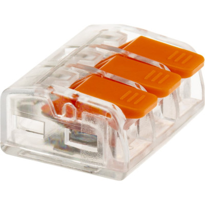 Соединительные монтажные клеммы duwi с рычажком прозрачные СМК 223-413 25мм2 50 шт. 26716 4