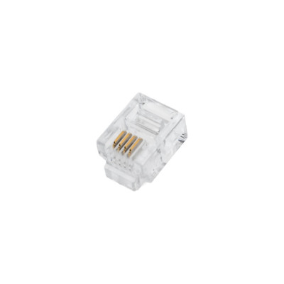 Телефонный коннектор RJ-11 Cabeus 100 шт 6P4C