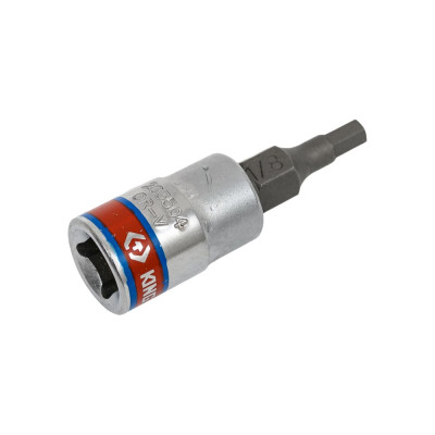 Насадка бита торцевая Hex 1/8", 1/4"DR, L = 37 мм KING TONY 203504S