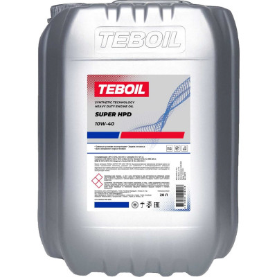 Моторное масло TEBOIL super hpd 10w40, 20л 3229751