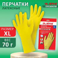 Хозяйственные перчатки LAIMA латексные Премиум, XL, 600781