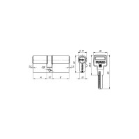 Цилиндровый механизм Fuaro R600/90 mm-BL /50+10+30/ CP хром 5 кл. БЛИСТЕР 26073