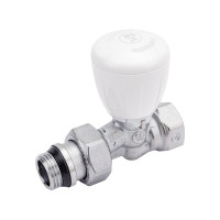 Прямой клапан Giacomini R6TG 1/2, 1/2, ВН, хромированный, отвод с герметичной прокладкой R6X033