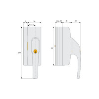Оконный замок ABUS FO400N B EK коричневый 64801