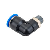 Фитинг цанговый угловой с наружной резьбой 1/4M для трубки диаметром 12 мм SHPI PL 12-R02