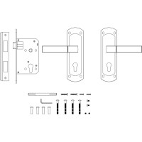 Врезной цилиндровый замок PUNTO KIT P90 4585/3 ORION SN/CP матовый никель/хром 41715