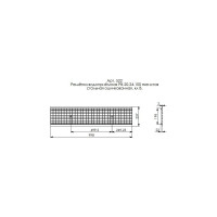 Решетка водоприемная Gidrolica Standart DN200, 1000х237х22 мм - стальная оцинкованная класса В125 522
