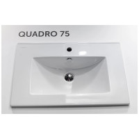 Умывальник Sanita Luxe Quadro 75 00000055496  WB.FN/Quadro/75-C/WHT.G/S1