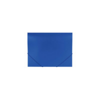 Папка BRAUBERG Office на резинках, синяя, до 300 листов, 500 мкм 227712