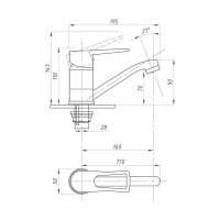 Смеситель для кухни Профсан ПСМ тип См-УмОЦБА, См-МОЦБА PSM-215-017