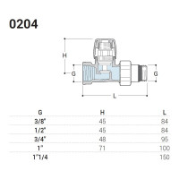 Запорный клапан SR Rubinetterie ITALIA прямой, 3/4" 0204-2000N000