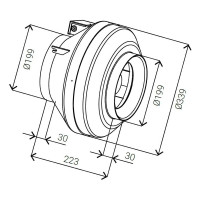 Круглый канальный вентилятор IMPERA диам.200 IMP.FBP.E22A.2E.200