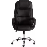 Кресло Tetchair bergamo 22 хром, искусственная кожа, черное 36-6 19370