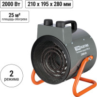 Тепловая пушка TDM ELECTRIC тпк-о, 2 квт, круглый корпус, терморегулятор, SQ2520-0109