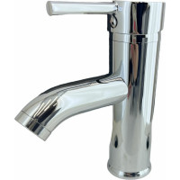 Смеситель для раковины OUTE хром, однорычажное управление, фиксированный излив. Монтаж на одно отверстие, на гайке. Гибкая подводка T721