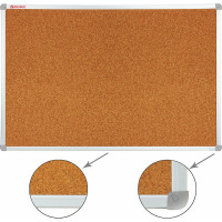 Пробковая доска BRAUBERG 70x50 см, алюминиевая рамка 238187