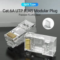 Коннектор RJ45 (8p8c) VENTION, UTP, cat. 6A, под витую пару (50шт.) IDGR0-50