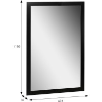 Настенное зеркало Мебелик BeautyStyle 11 черный, 118х60.6 см 7830